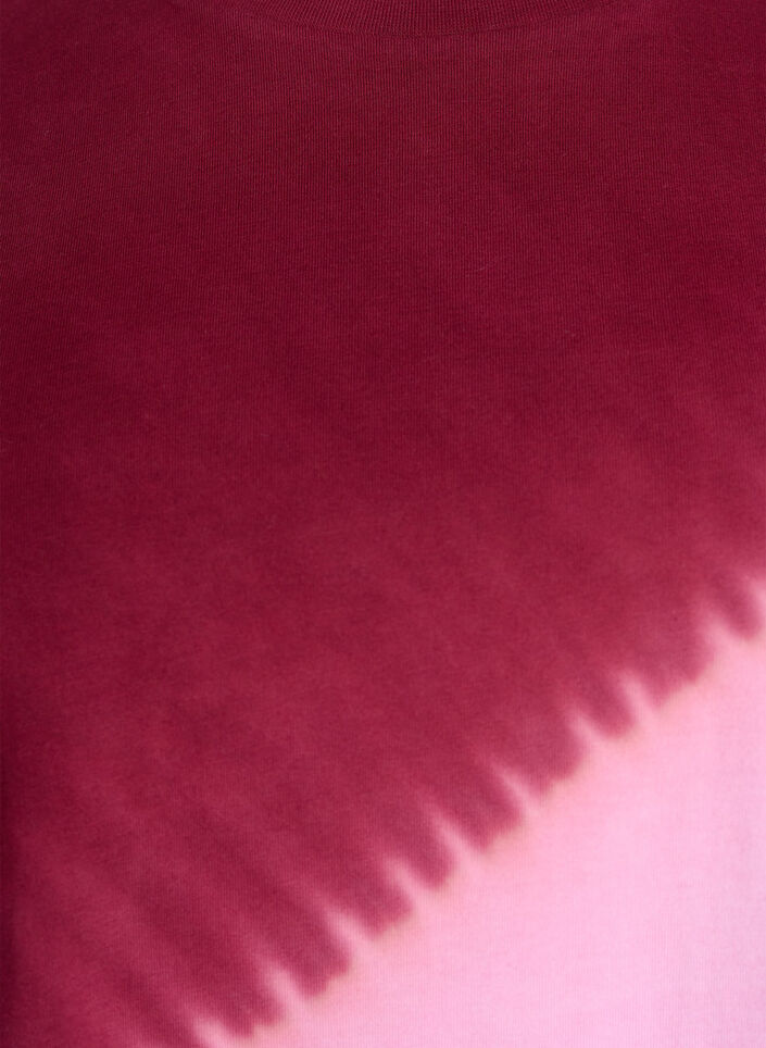 Dip-Dye-T-Shirt aus Bio-Baumwolle, Rot, Packshot image number 2