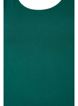 Solide Farbe Grundoberteil aus Baumwolle, Evergreen, Packshot image number 2