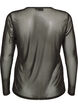 Transparente Bluse aus Mesh mit Strasssteinen, Schwarz, Packshot image number 1