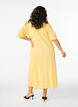 Midikleid mit V-Ausschnitt und Struktur, Gelb, Model image number 1