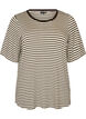 Gestreiftes T-Shirt aus TENCEL&trade; Lyocell, Braun, Packshot image number 0