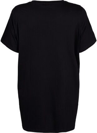 Oversize Schlaf-T-Shirt aus Bio-Baumwolle, Black W. coffee, Packshot image number 1