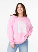 Sweatshirt mit Textaufdruck, Bubblegum, Model image number 0