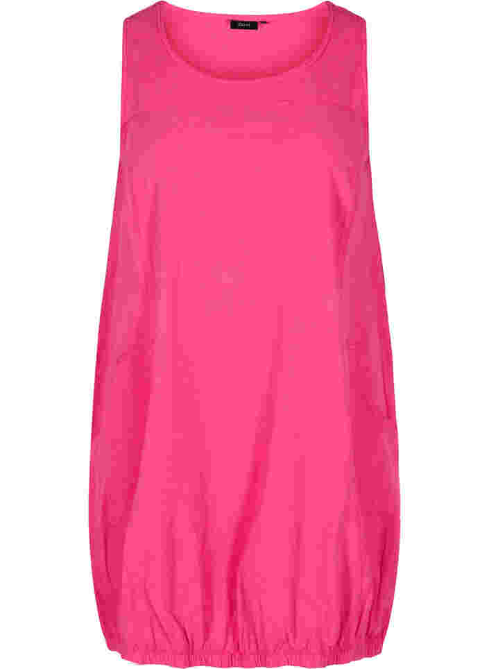 Ärmelloses Kleid aus Baumwolle, Fuchsia Purple, Packshot image number 0