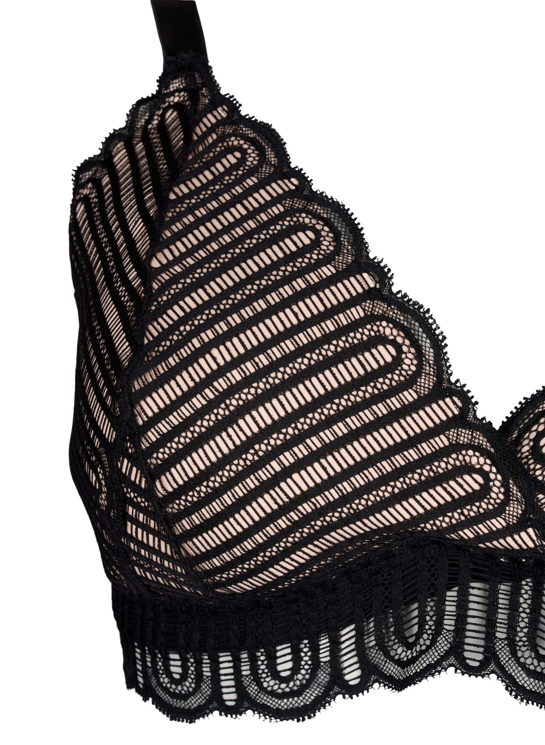 ZizziBralette mit Spitze und weicher Polsterung, Schwarz, Packshot image number 2