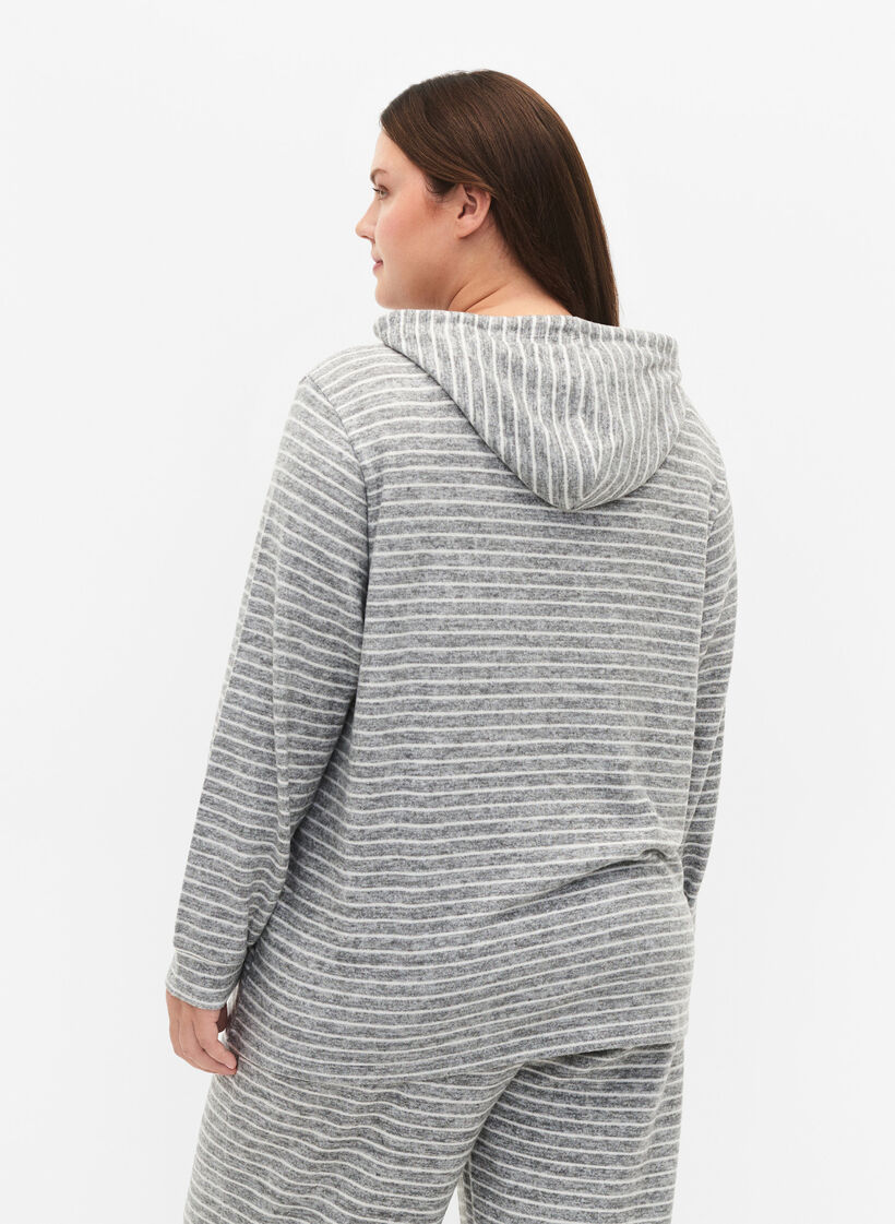 Lockerer Hoodie mit Streifen, DGM Stripe, Model image number 1