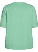 Strickbluse mit kurzen Ärmeln, Grün, Packshot image number 1
