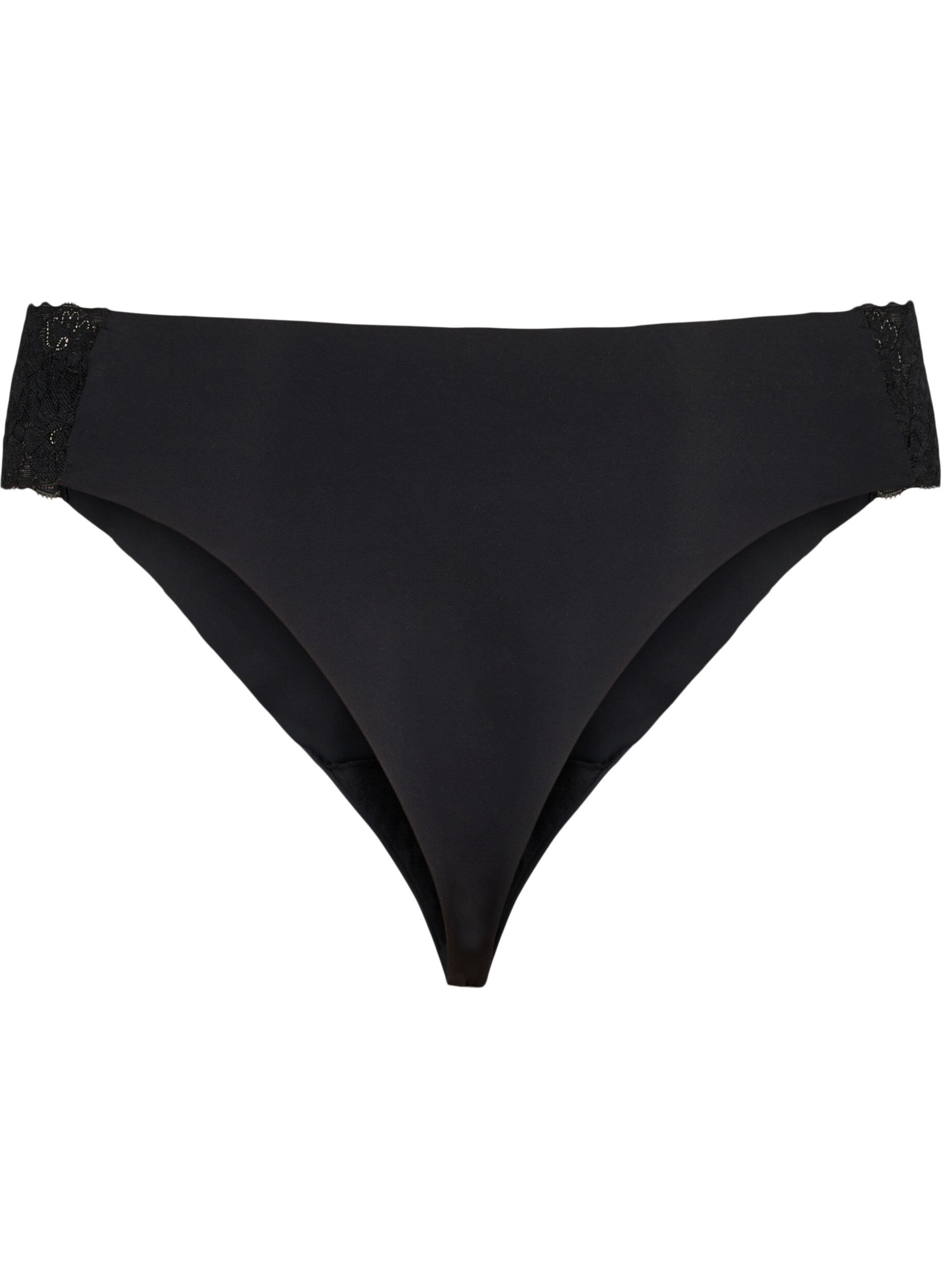 Zizzi2-pack Brazilian Slip mit normaler Taille, Schwarz, Packshot image number 1