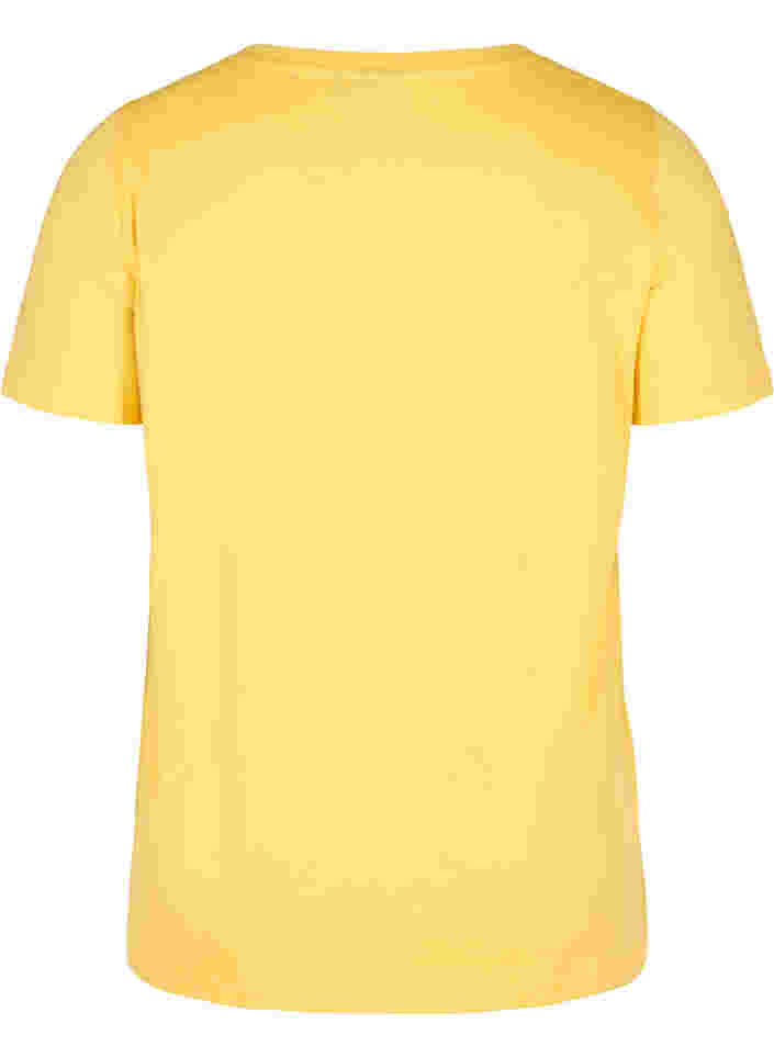 Kurzarm T-Shirt mit Print, Mimosa, Packshot image number 1