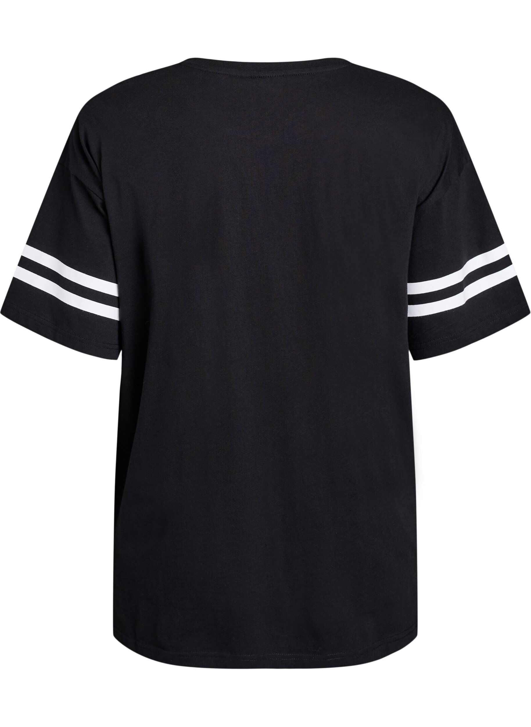 ZizziSportliches Oversize-College-T-Shirt, Schwarz, Packshot image number 1