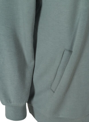 Sweatshirt mit Taschen und Kapuze, Balsam Green, Packshot image number 3