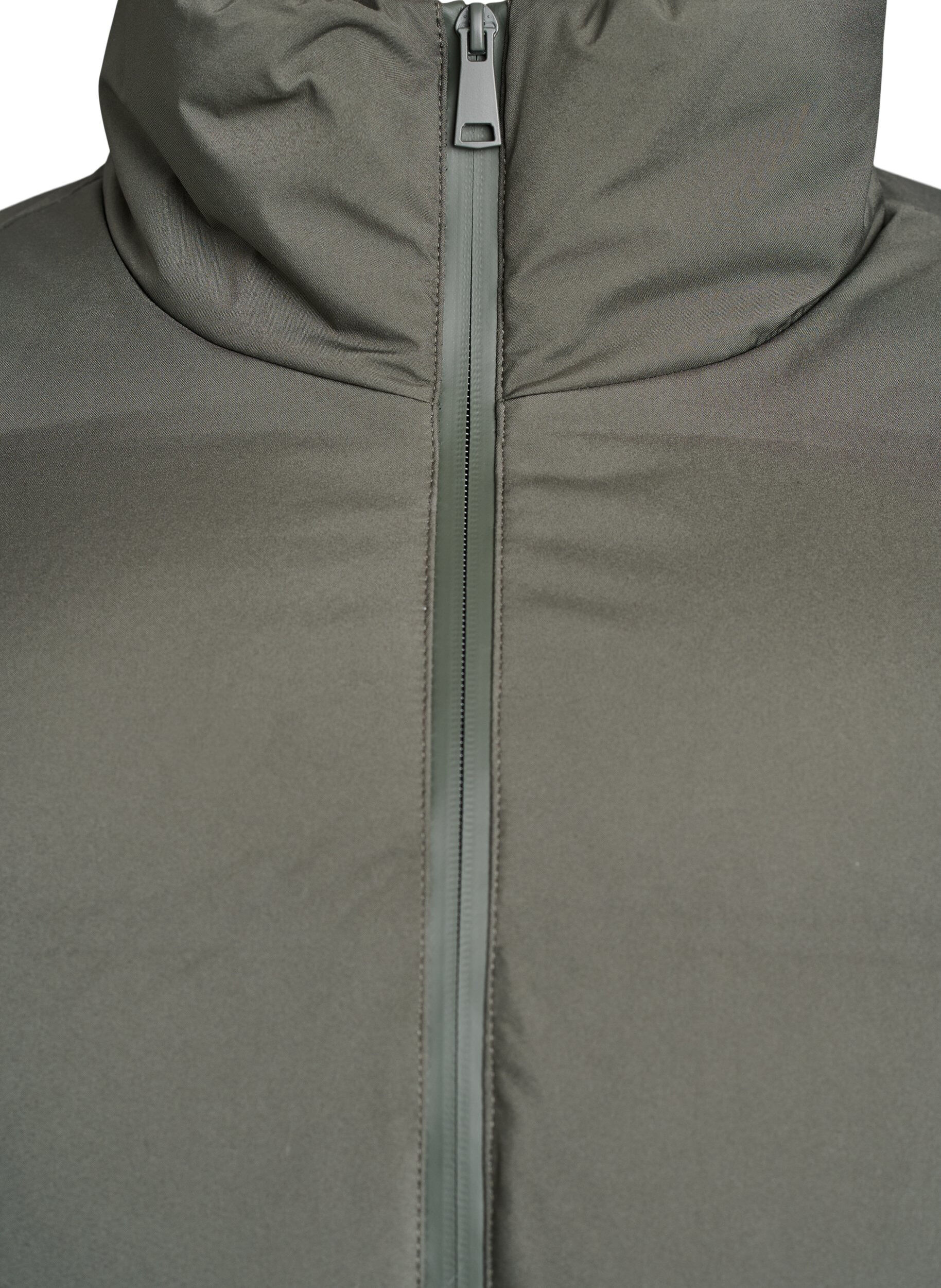 ZizziMittellange Pufferjacke mit verstellbarer Taille, Grau, Packshot image number 2
