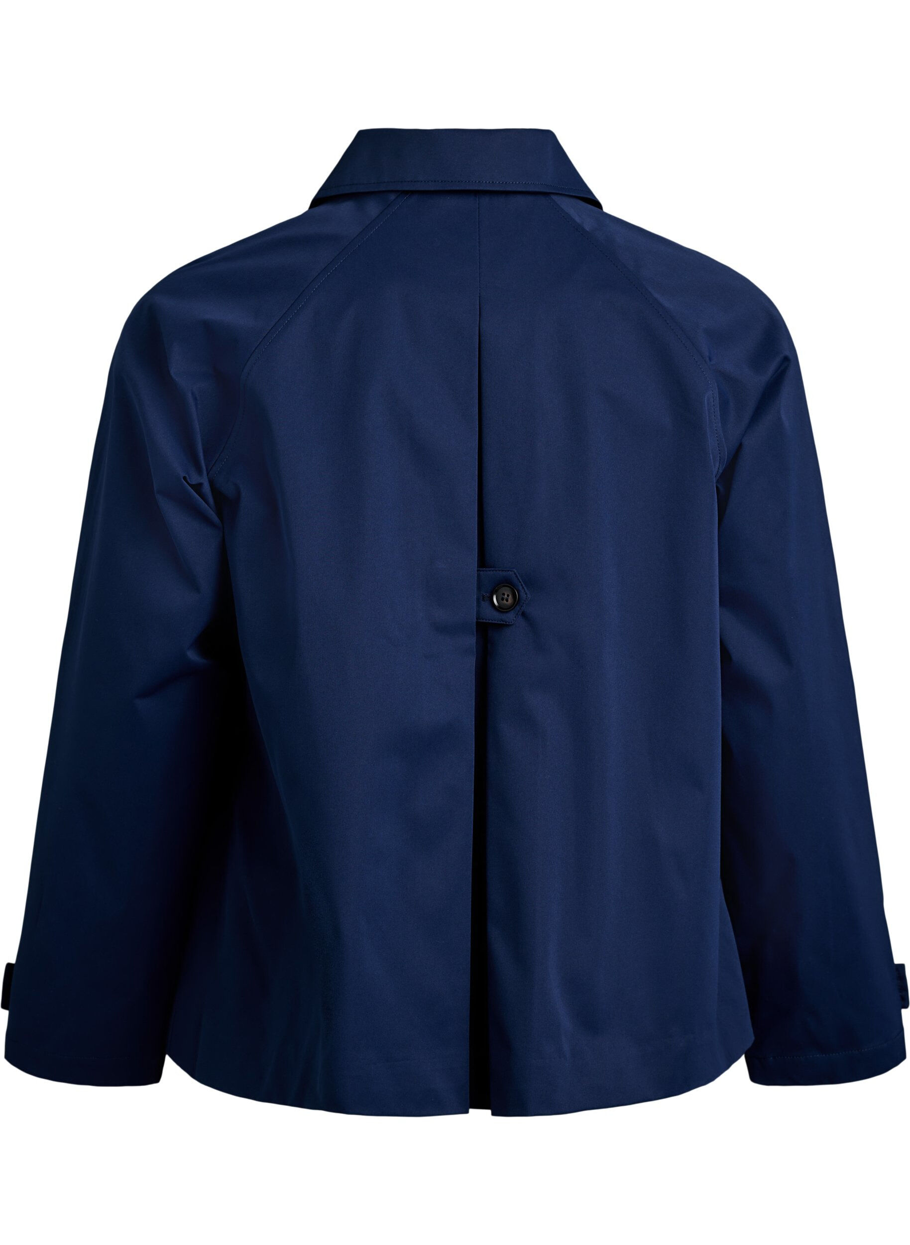 ZizziKurzer Trenchcoat mit Kragen und Raglan&auml;rmeln, Blau, Packshot image number 1