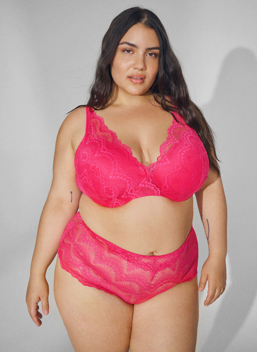 2er-Pack hüfthohe Unterhosen aus Spitze, Love Potion/Black, Image image number 0