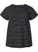 T-Shirt aus Baumwolle mit Streifen, Black W. Stripe, Packshot image number 0
