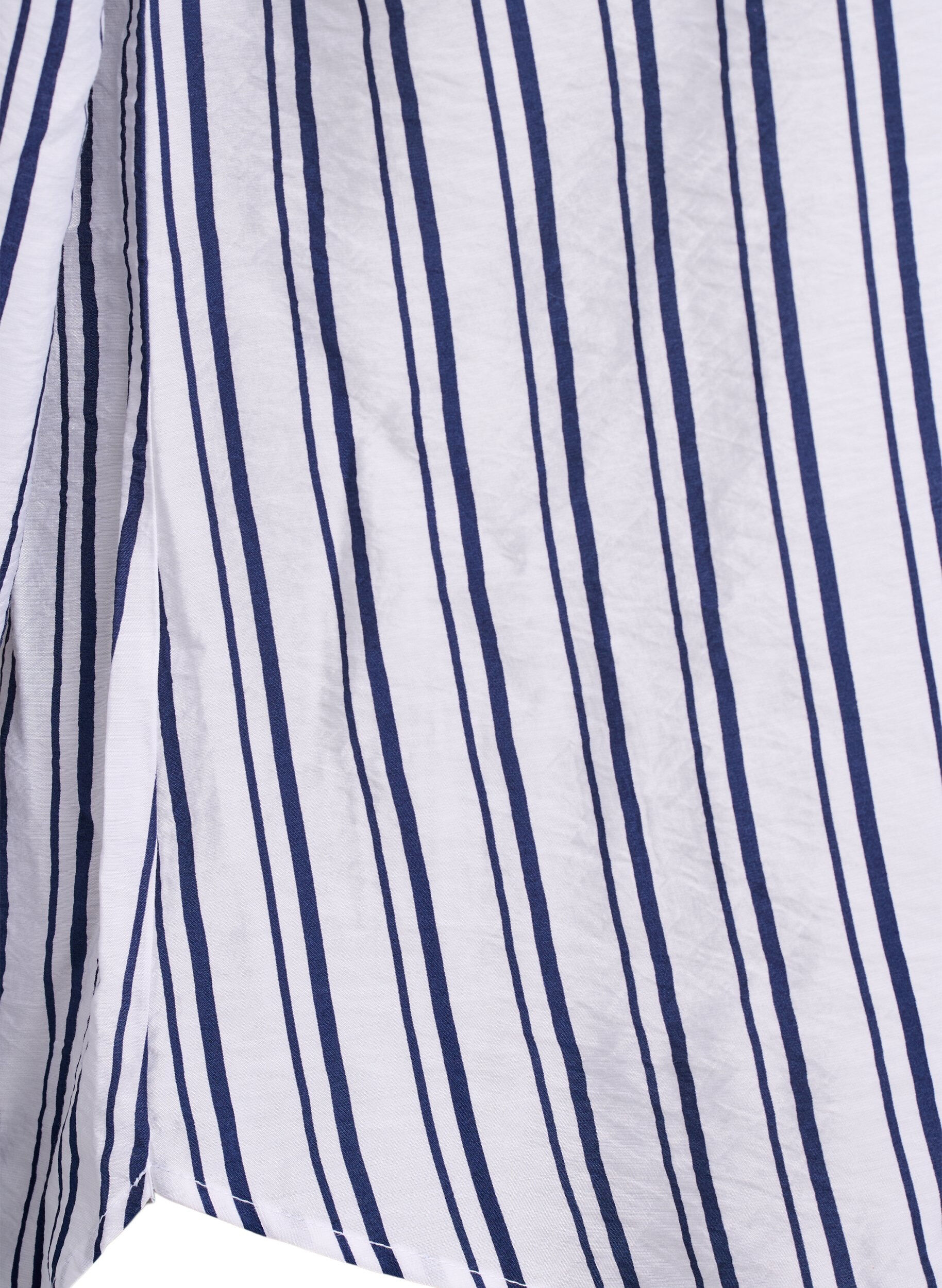 ZizziFLASH - Gestreiftes Bluse mit V-Ausschnitt, Wei&szlig;, Packshot image number 3