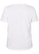 T-Shirt aus Baumwolle mit Text-Badge, Wei&szlig;, Packshot image number 1