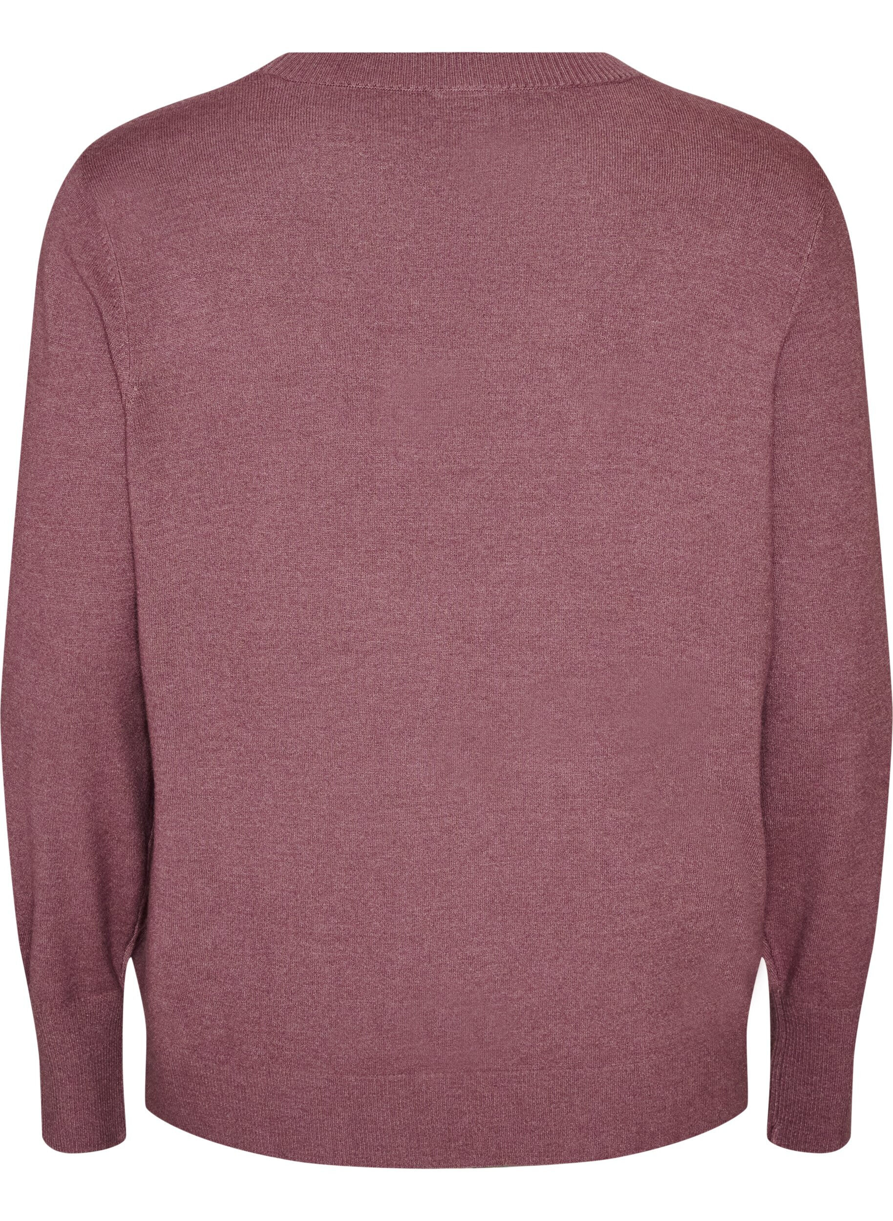 ZizziStrickbluse mit Rundhalsausschnitt, Rot, Packshot image number 1