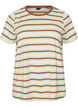 Gestreiftes T-Shirt aus Bio-Baumwolle, Braun, Packshot image number 0