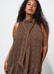 Midikleid aus Chiffon mit Leo-Print und Bindeband in der Taille, Braun, Model image number 2