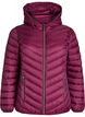 Leichte Steppjacke mit Kapuze, Dunkles Bordeaux, Packshot image number 0
