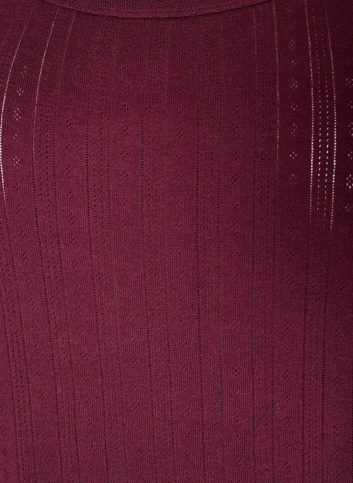 Nachthemd aus Bio-Baumwolle mit Strukturmuster, Dunkles Bordeaux, Packshot image number 2