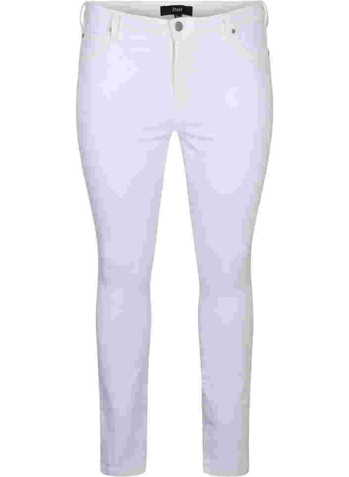 Hochtaillierte Super Slim Amy Jeans, White, Packshot image number 0