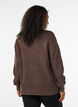 Strickpullover mit hohem Kragen und Rei&szlig;verschluss, Braun, Model image number 2