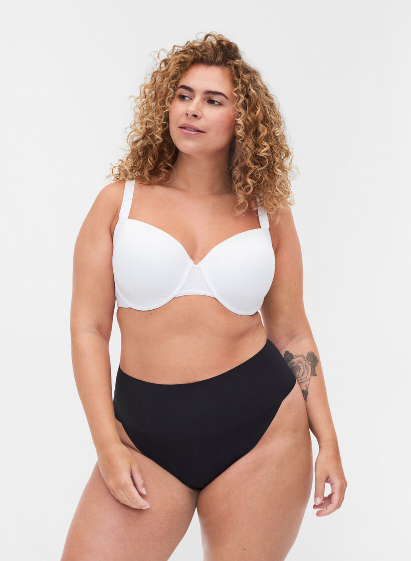 2er-Pack G-String mit hoher Taille, Schwarz, Model image number 0