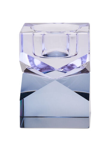 Kerzenständer aus Kristallglas, Blue, Packshot image number 0