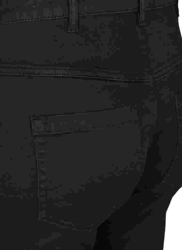 Slim Fit Emily Shorts mit normaler Taille, Black solid, Packshot image number 3