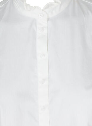Lockerer Hemdkragen mit Rüschen, Bright White, Packshot image number 2