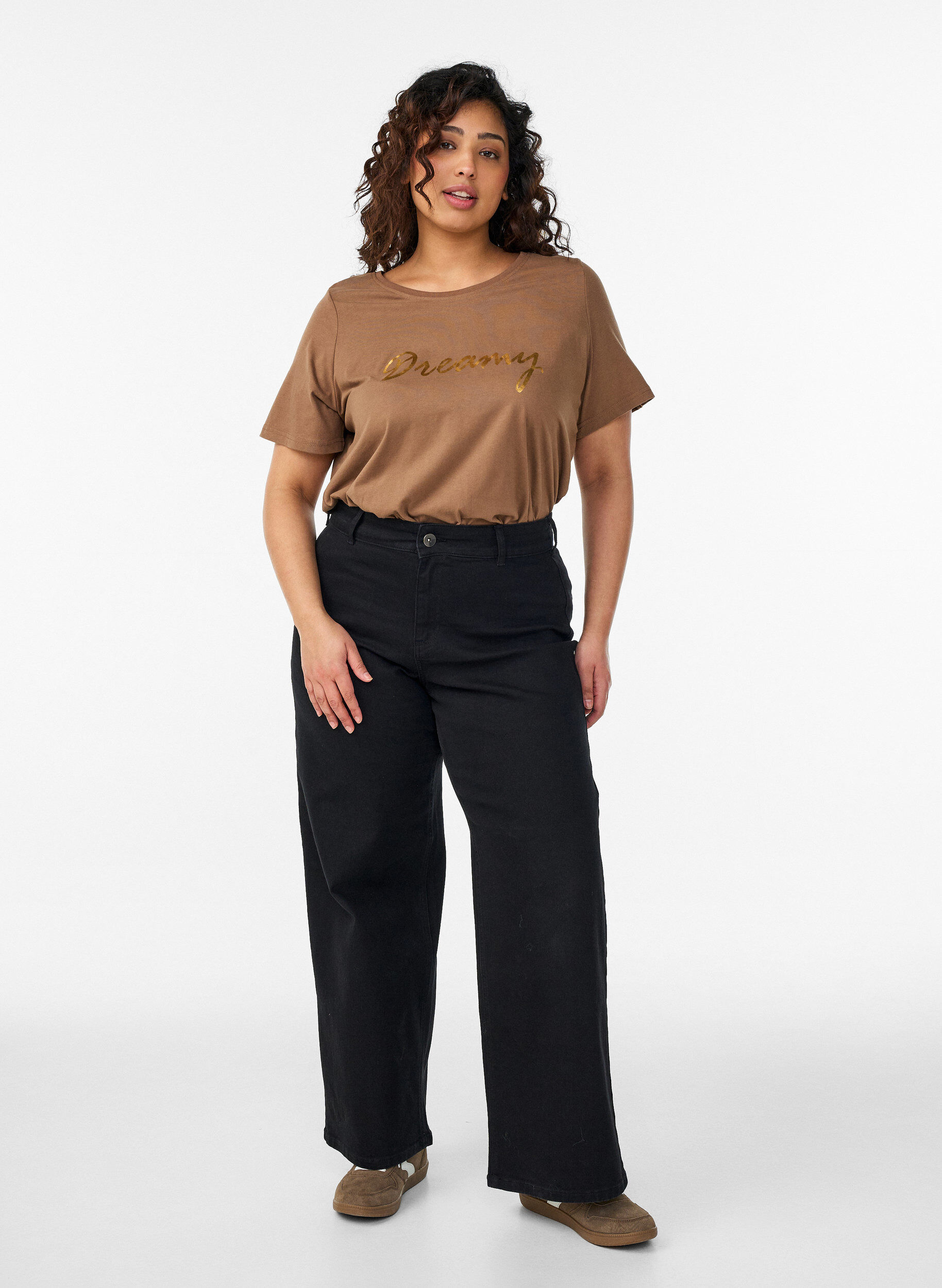 ZizziT-Shirt mit Print, Braun, Model image number 1