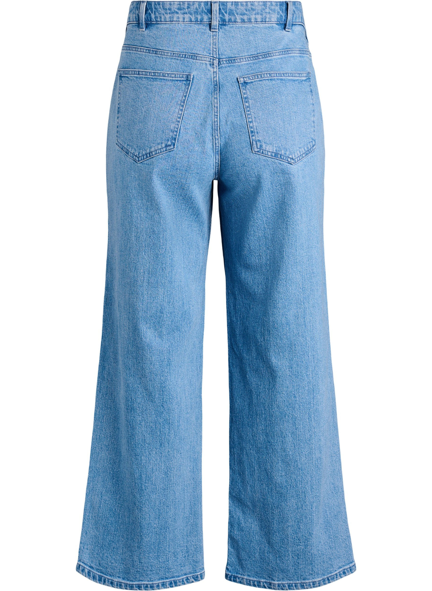 ZizziWide-Leg-Jeans mit hoher Taille, Blau, Packshot image number 1