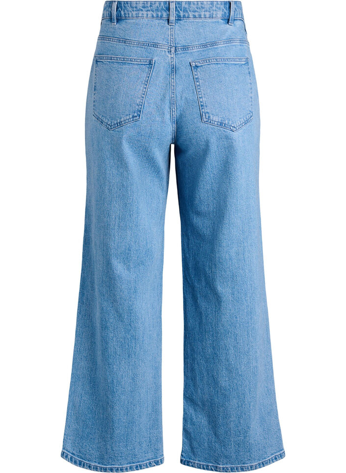 Wide-Leg-Jeans mit hoher Taille, Blau, Packshot