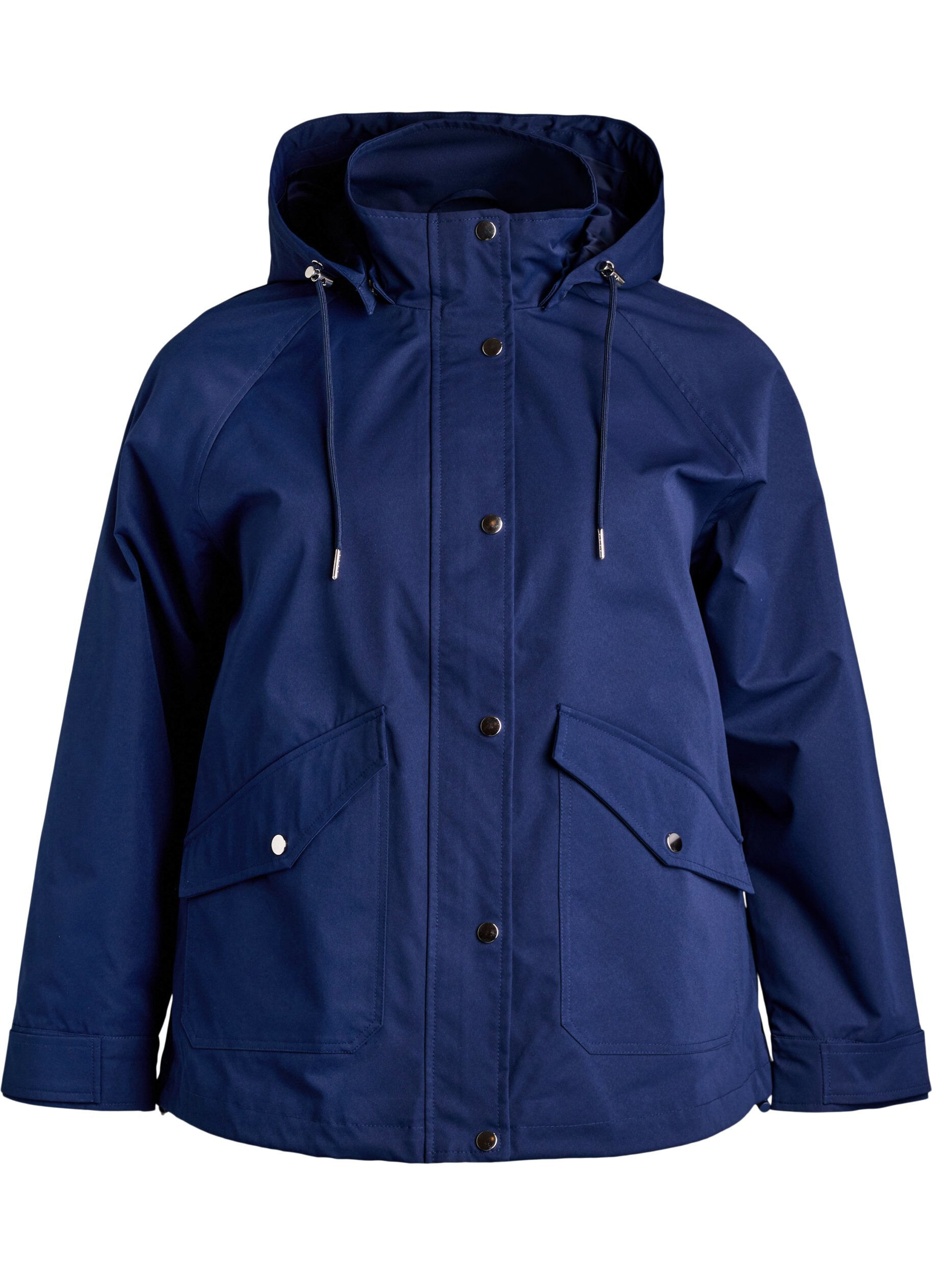 Kurze Fr&uuml;hlingsjacke mit abnehmbarer Kapuze