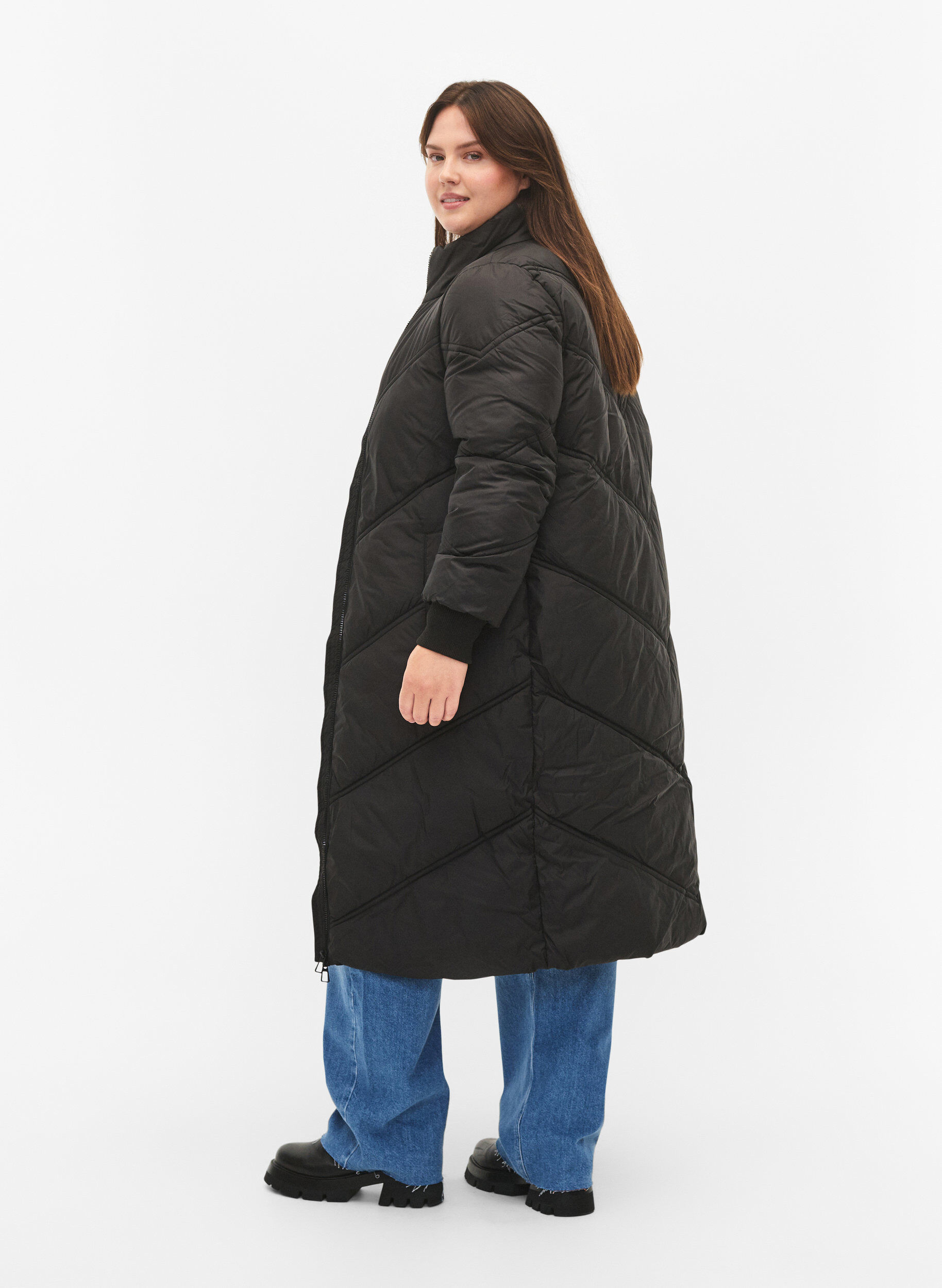 ZizziLange Pufferwinterjacke, Black, Model image number 1