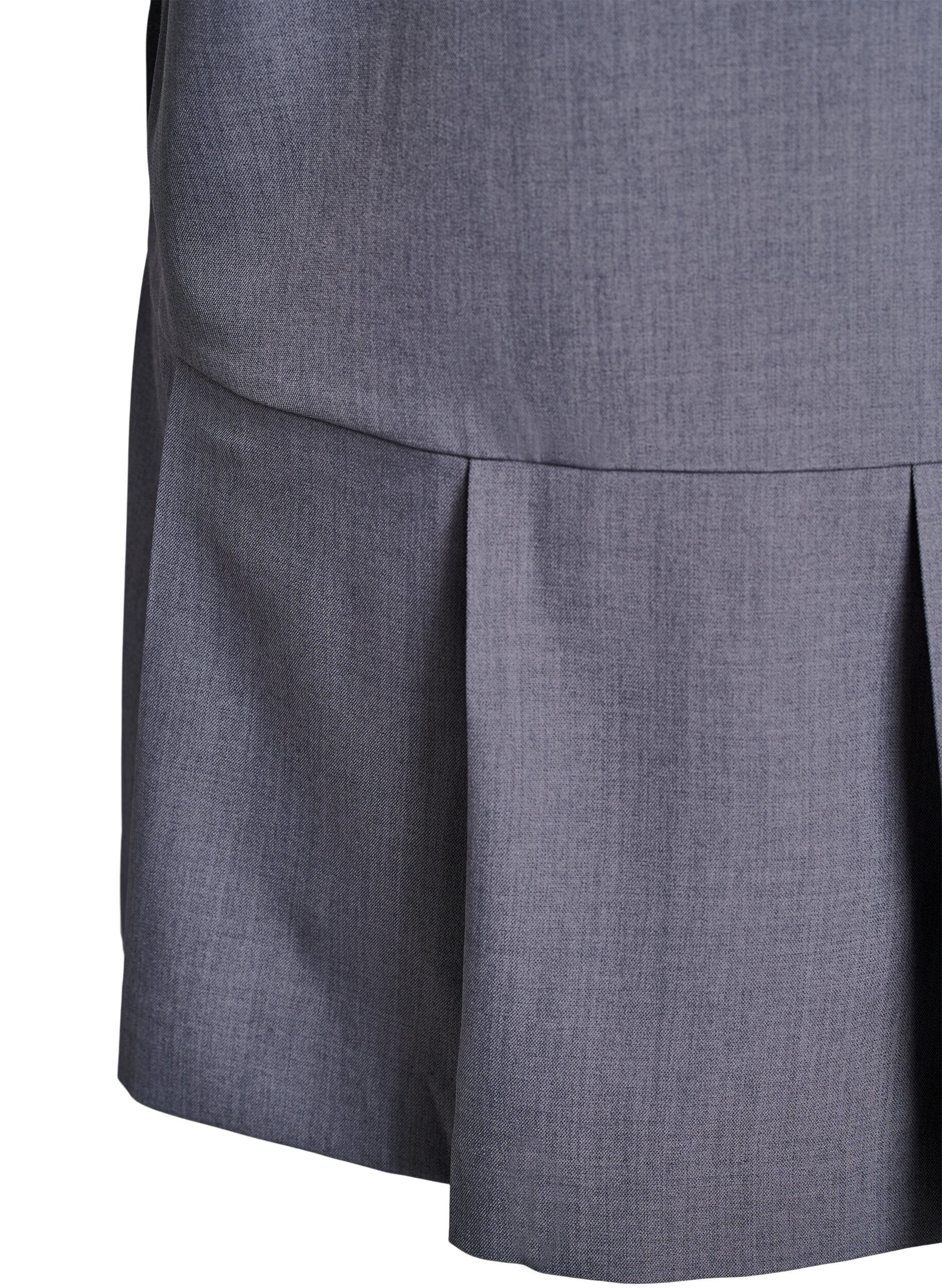 ZizziKurzes A-Linien-Kleid mit Rei&szlig;verschluss und 3/4-&Auml;rmeln, Grau, Packshot image number 3