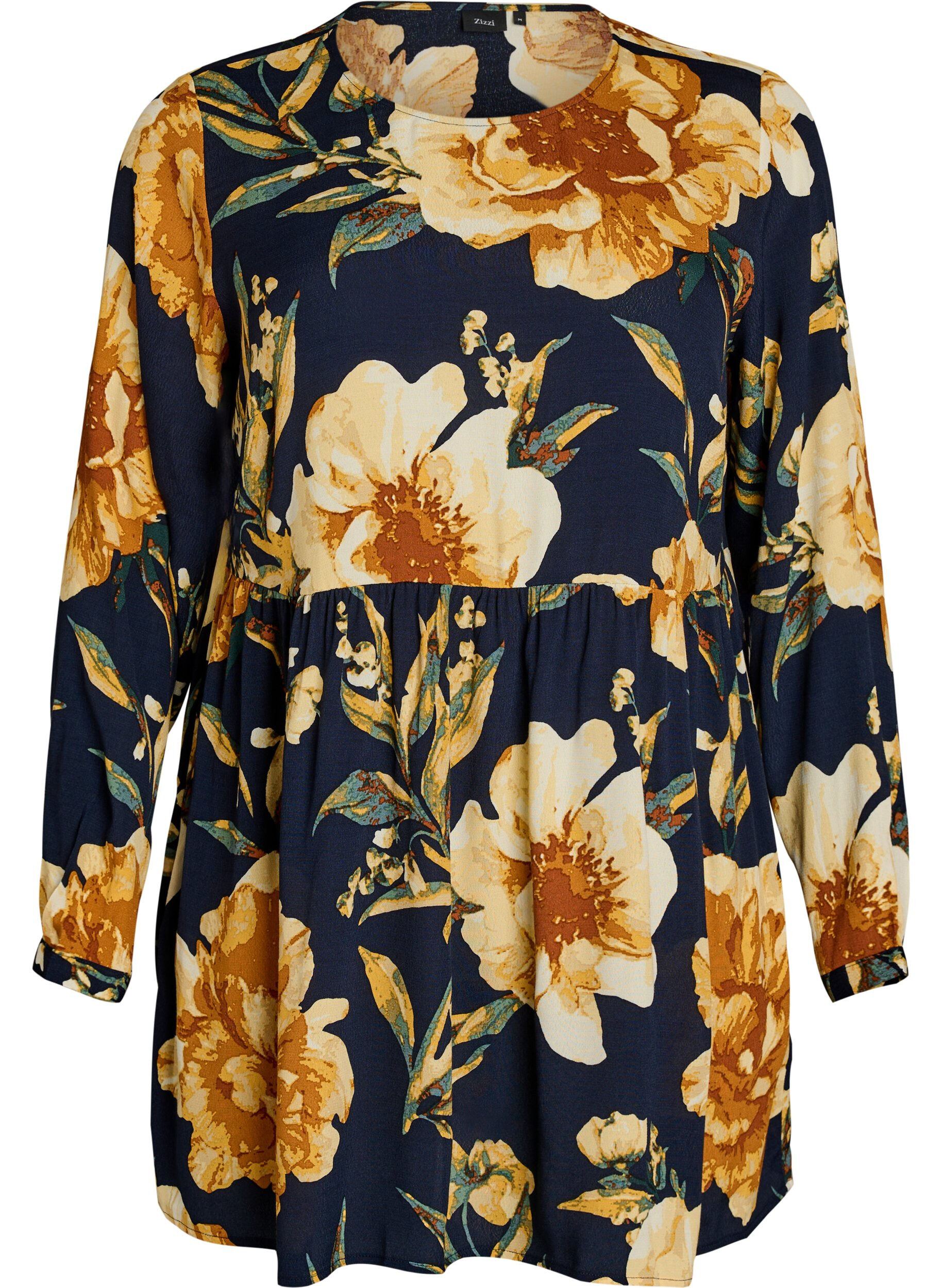 ZizziLang&auml;rmelige Tunika mit Teilungsnaht, Blau, Packshot image number 0