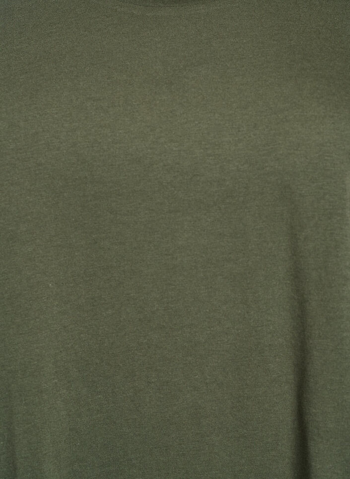 Kurz&auml;rmeliges T-Shirt aus Baumwollmischgewebe, Gr&uuml;n, Packshot image number 2