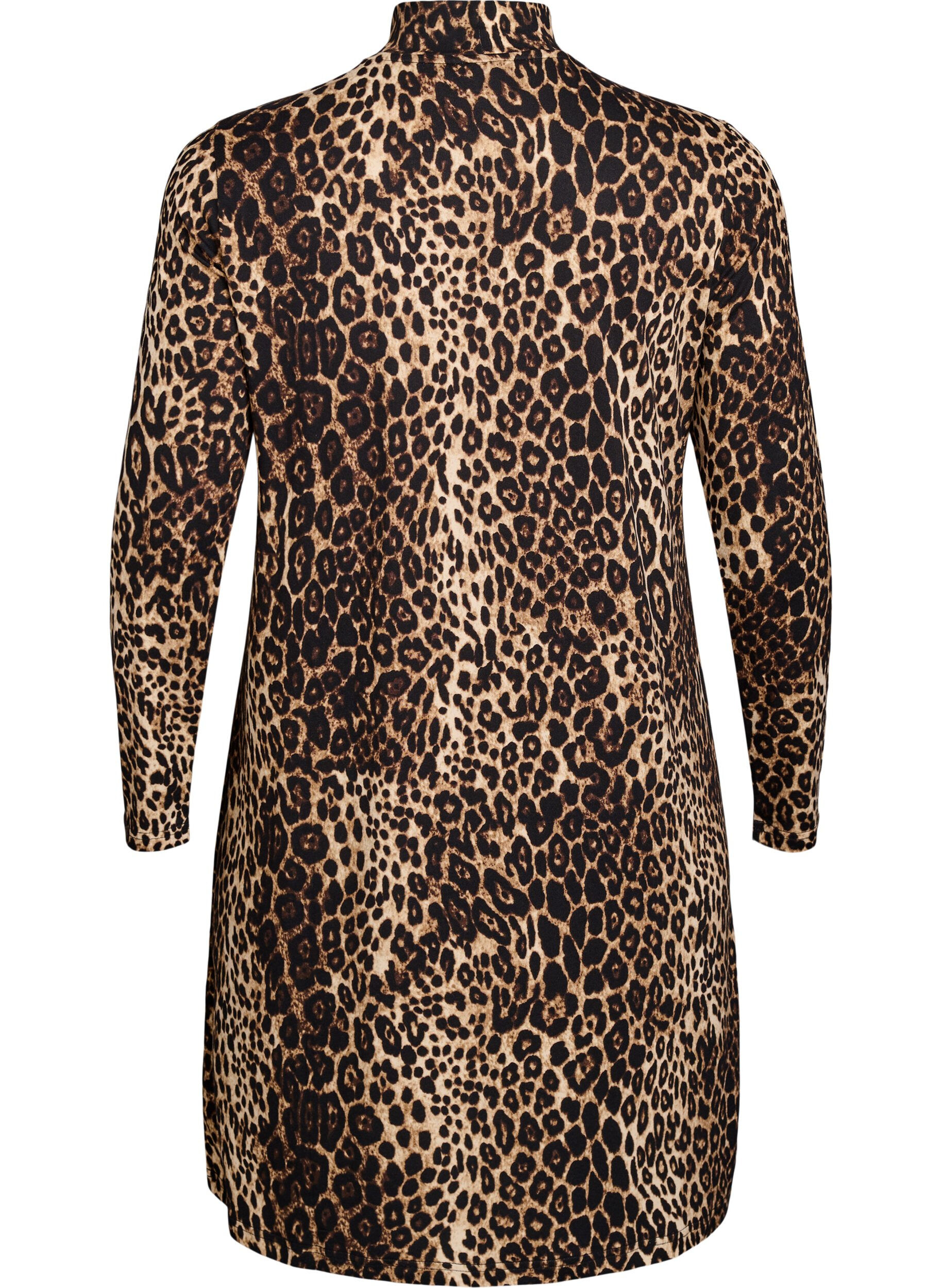 ZizziFLASH &ndash; Lang&auml;rmeliges Kleid mit Rollkragen, Schwarz, Packshot image number 1