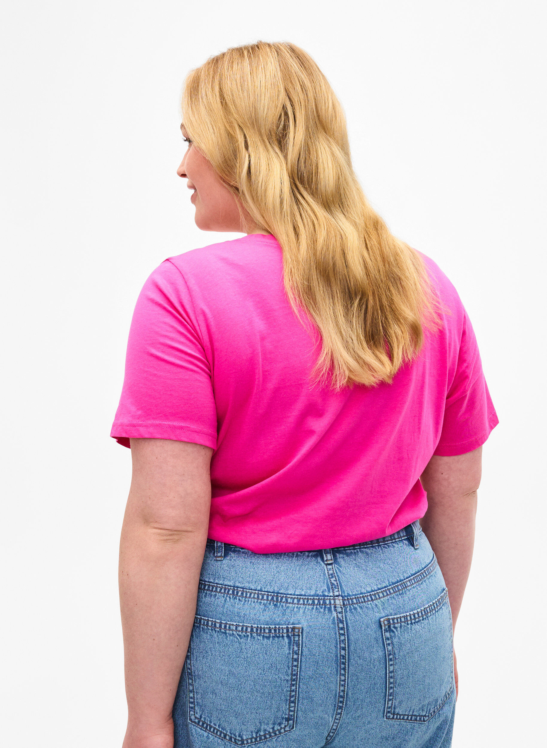 ZizziT-Shirt mit Text-Motiv, Shocking Pink W.Pink, Model image number 1