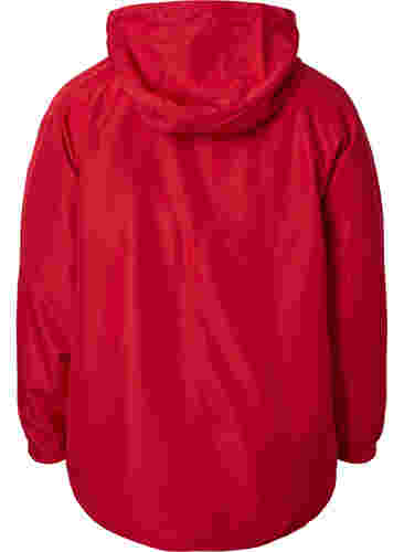 Kurze Jacke mit Kapuze und verstellbarer Saum, Tango Red, Packshot image number 1