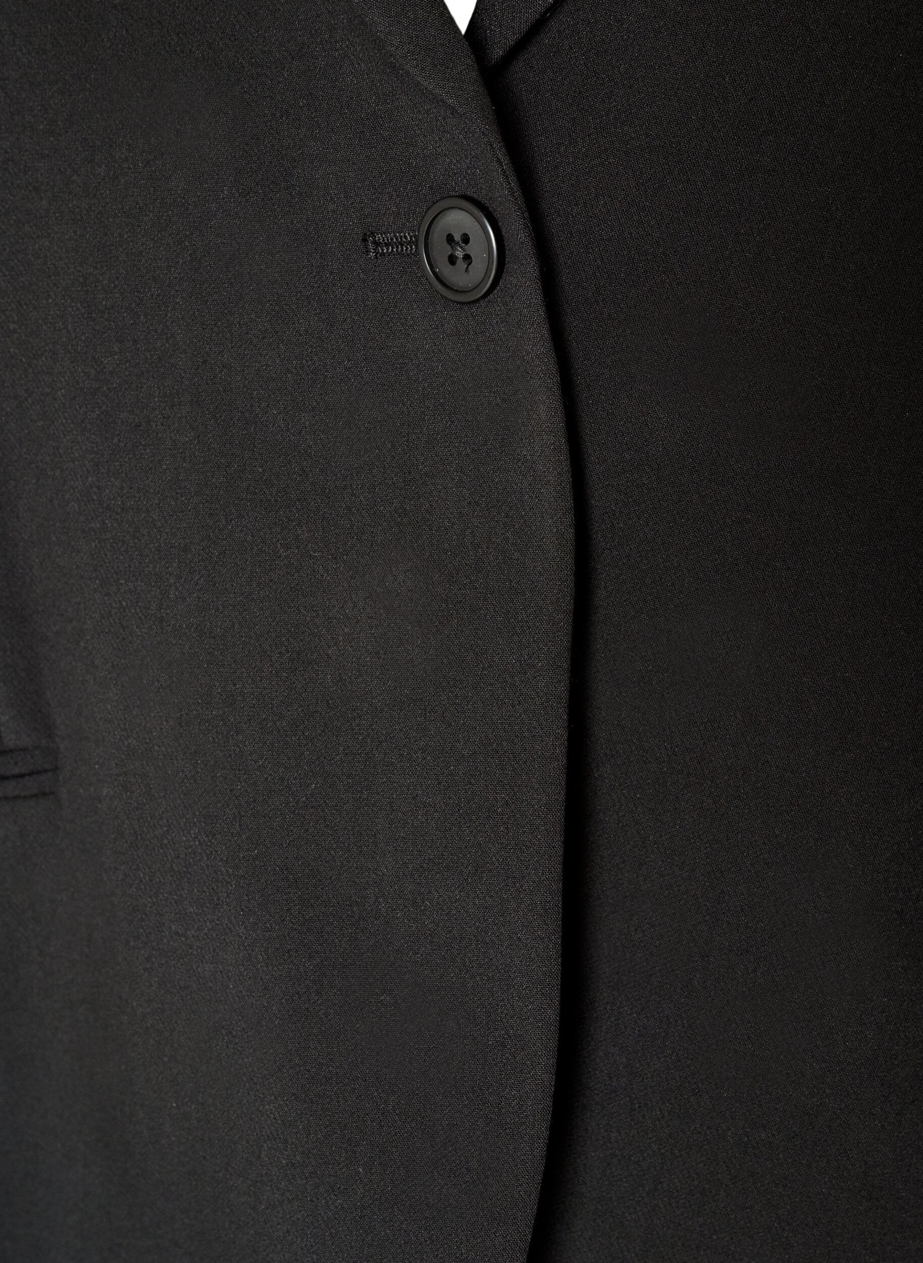 ZizziKlassischer Blazer mit 1-Knopf-Verschluss, Schwarz, Packshot image number 2