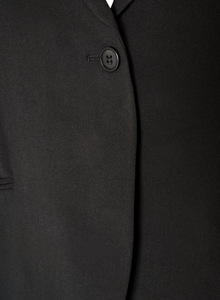 Klassischer Blazer mit 1-Knopf-Verschluss, Schwarz, Packshot image number 2