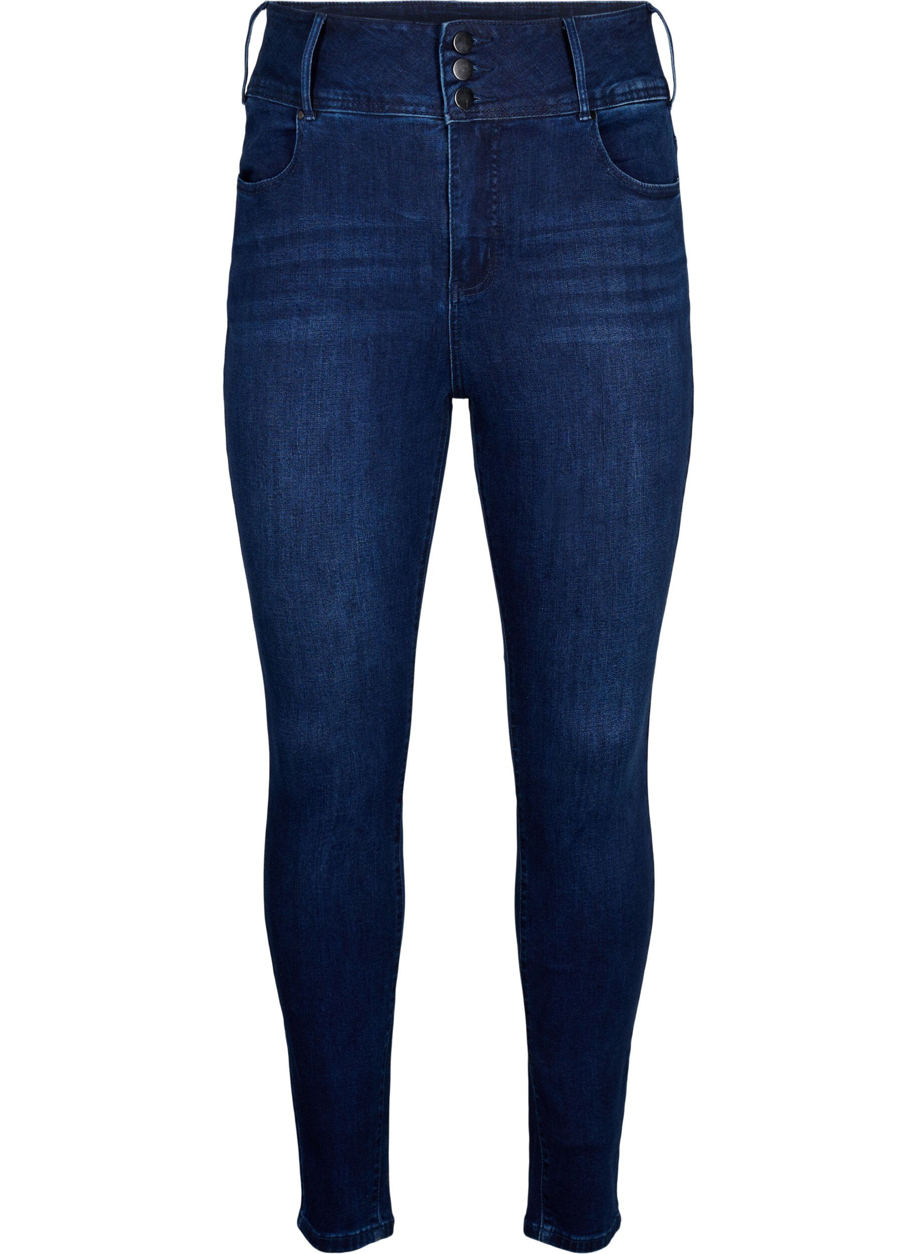 ZizziSuper schlanke Bea Jeans mit extra hoher Taille, Blau, Packshot image number 0