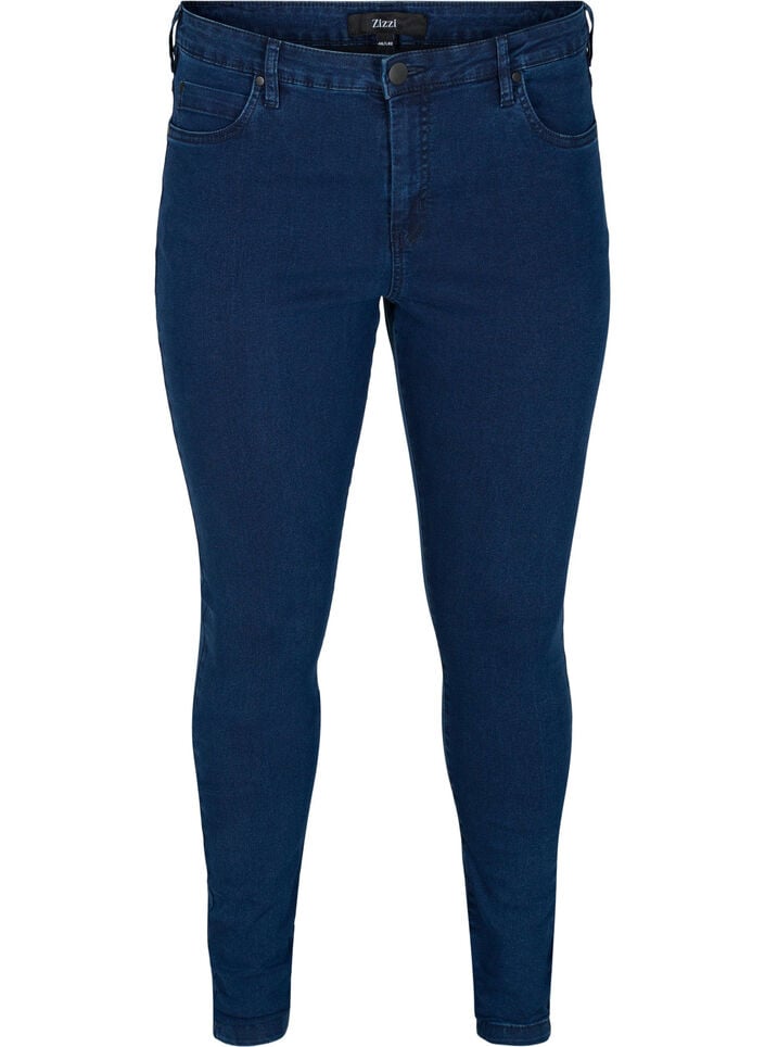 Hochtaillierte Super Slim Amy Jeans, Blau, Packshot image number 0