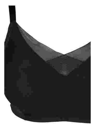 BH mit Mesh und gepolsterten Cups, Black, Packshot image number 2