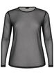 Meshbluse mit langen &Auml;rmeln, Schwarz, Packshot image number 0