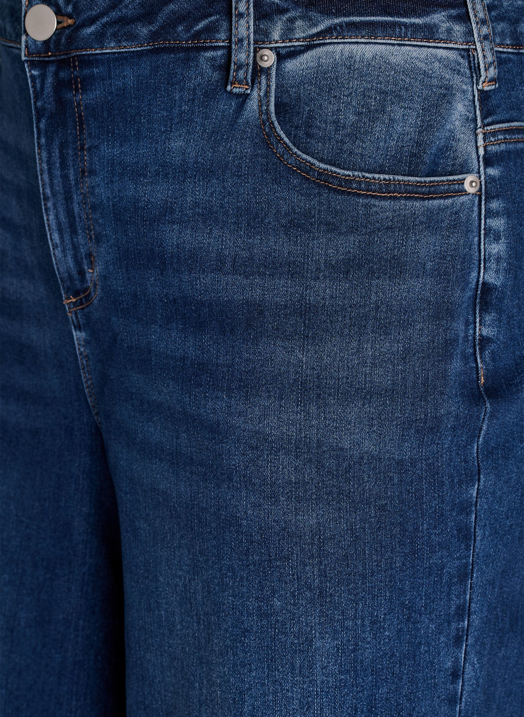 ZizziKiana Jeans mit Straight Fit und hoher Taille, Blau, Packshot image number 2